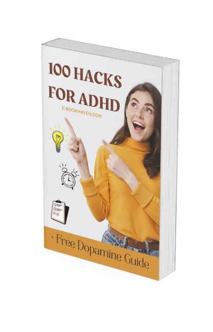 “Master ADHD Bundle: 100 Hacks + Hyperfocus +ADHD Productivity hacks + Free Dopamine Guide”